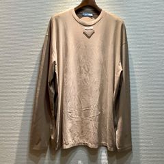 ★お盆期間限定価格★   23SS プラダ PRADA Logo T-shirt 長袖 Tシャツ ロングTシャツ [M] 34644 S231 12ZB ベージュ メンズ レディース M72/T55