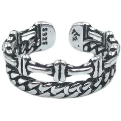 シルバーアクセサリー デザインリング カレッジリング シルバー925 129A