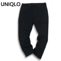 24AW★ UNIQLO ユニクロ 秋冬 裏起毛 ヒートテック★ ストレッチ デニム パンツ ジーンズ Sz.36 メンズ 黒 大きいサイズ