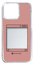 【新品未使用】iPhone14 Pro Max アイフォン14プロマックス クリア ハードケース (ピンク) レトロパソコン風 フォトフレーム くすみカラー カバー スマホケース cl-ip14promax-409