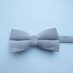 11.蝶ネクタイ　ライトグレー　結婚式　タキシード