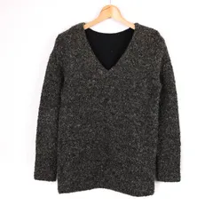 ユナイテッドアローズ ニット セーター 長袖 Vネック ウール混 無地 トップス M相当  レディース グレー UNITED ARROWS 【中古】