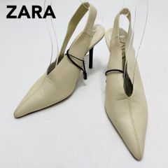 ZARA】フェイクパール ハイヒール スリングバックシューズ - メルカリ
