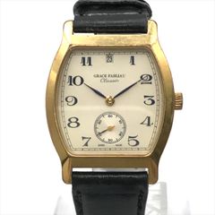 GRACE FABLIAU グレースファブリオ スモセコ デイト AT 自動巻き 腕時計 メンズ ウォッチ Watch ゴールド ブラック a9276