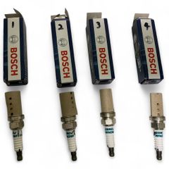 未使用品♪ ◯ ボッシュ BOSCH スパークプラグ・ダブルプラチナ FR7KPP332 直径0.3mm 4個セット 高純度プラチナ合金中心電極採用 210-1675