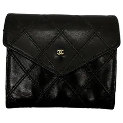 CHANEL(シャネル) 90's Coco Mark Matelassé Lambskin Coin Case ココマーク マトラッセ ラムスキン コインケース ブラック 90年代 2****** 7桁 ヴィンテージ 財布 小銭入れ