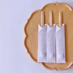 【送料無料】祝箸3膳セット（シロ）