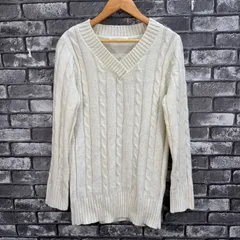 📣GW値引きSALE📣　【used items】 レディース　トップス　ニット　セーター　長袖　ホワイト　M