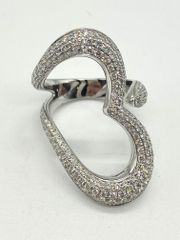 【ITEM8P2SJDP5】PIAGET ピアジェ Au750 WG ライムライト ハート ダイヤ リング 13.3g #51