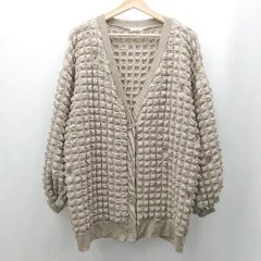 ◇ ⊇ mily bilet 無地 長袖 2wayカーディガン サイズL ベージュ系 レディース E  【1505290041881】