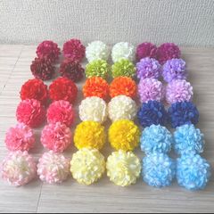 NO0726-01 造花 花材 花パーツ アーティフィシャルフラワー　バラ　フェイクフラワー　アートフラワー  セット　小さい花　材料　ハンドメイド　成人式　七五三　菊　ヘアピン