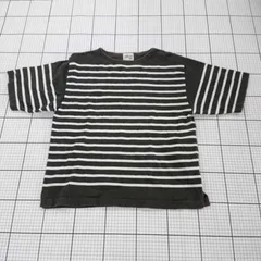 ◇ ⊂ GLOSTER グロスター ボーダー柄 半袖 Tシャツ カットソー サイズS ダークグレー系 メンズ E  【1507230011688】のサムネイル