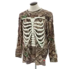 【中古】シュプリーム Supreme x Hanes Bones Thermal Crew コットン 長袖Ｔシャツ ブラウン系【サイズXL】【メンズ】