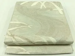 平和屋着物＊夏物　六通柄袋帯　竜田川文　銀糸　正絹　逸品　AAAY8275jhのサムネイル