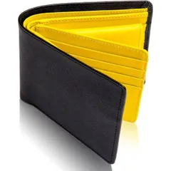 新品 二つ折り財布 メンズ 本革 イエロー 革師Re-Men's 大容量 カード17枚収納 サフィアーノレザー ナッパレザー 小銭入れ プレゼント 贈り物 名刺入れ ブランド財布 牛革 高級 レザー財布 ウォレット ビジネス 京極匠工房 世田谷ベース 財布