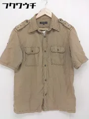 ◇ ◎ UNITED ARROWS BLUE LABEL リネン混 半袖 シャツ サイズM ベージュ メンズ  【中古】 【1107130001583】