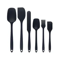 ゴムヘラ スパチュラ 調理器具 シリコン製 ゴムべラ 耐熱 一体成型 繰り返し使える 食洗器対応 キッチン用品 調理スパチュラ 製菓道具 料理 お菓子作り キッチンツール (6本セット)