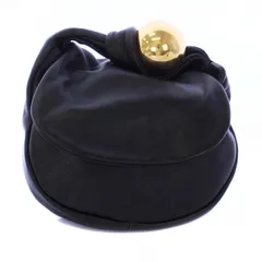 ジルサンダー JIL SANDER SPHERE POUCH SM ハンドバッグ ポーチ レザー ゴールド金具 黒 ブラック /KHのサムネイル