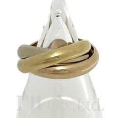 CARTIER　カルティエ　トリニティ　リング　約4mm　750PG　750WG　750YG　＃51　ブランドジュエリー　アクセサリー　指輪　11号　K18YG　K18WG　K18PG　18金　Au750　スリーカラーゴールド　三連【中古】【74216】