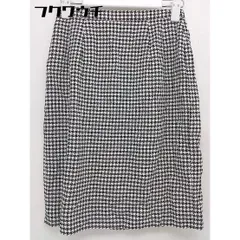 ◇ FRANCO FERRARO フランコ フェラーロ 千鳥格子 膝丈 台形 スカート サイズ2 ブラック ホワイト レディース  【中古】 【1106230014110】