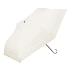☆ ドットホワイト ☆ スレンダーハンドルUVブロック 折 50cm ウォーターフロント Water front 折りたたみ傘 折り畳み傘 雨傘 日傘 日よけ 日除け 晴雨兼用 傘 かさ カサ アンブレラ 折り畳み 折りたたみ 紫外線対策 UV対策 カジュアル