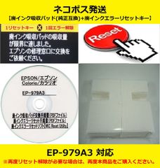 EP-979A3 EPSON/エプソン ♪安心の日本製吸収材♪ 【廃インク吸収パッド（純正互換）+ 廃インクエラーリセットキー】 廃インクエラー解除 WIC Reset Utility 【廉価版】