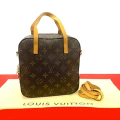 極 美品 LOUIS VUITTON ルイヴィトン ヴィンテージ スポンティーニ モノグラム レザー 2way ハンドバッグ ショルダーバッグ ブラウン 92501