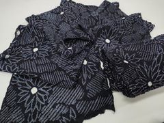 ma5675 鳴海絞り? 総絞り 浴衣 反物 綿100% 紺×白 未仕立て 着尺 