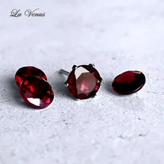 ✴︎つけっぱなしOK✴︎ モザンビーク産 ピンクパープルガーネット 大粒 ピアス 6mm 宝石質AAA 316 サージカルステンレス 片耳用 金属アレルギー対策 スタッド