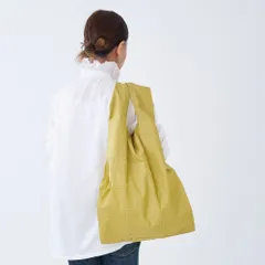 ☆ check.yellow ☆ 392plus m ポケット収納エコバッグ BIG エコバッグ 折りたたみ コンパクト エコバック 392 plus m ビッグ 大容量 ショッピングバッグ お買い物バッグ お買い物バック おりたたみ 折り畳み サブバッグのサムネイル