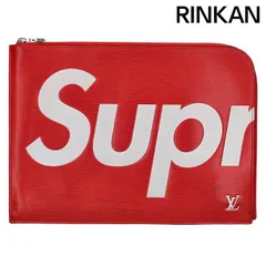 美品⭐︎ SUPREMEとLOUIS VUITTON レザー　ネームタグ　赤 美品⭐︎ SUPREMEとLOUIS VUITTON レザー ネームタグ 赤 - メルカリ
