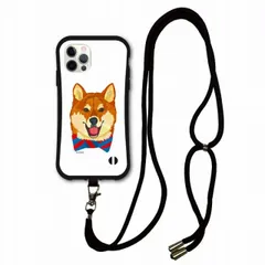[iPhone11 アイフォン11] iPhone15 Plus i-coronケース スマホショルダー付 アニマル柄 動物 アイフォン 14 Pro 13 Mini 12 11 SE 第2世代 スマホケース ショルダーストラップ 肩掛け 柴犬 シバイヌ 主人