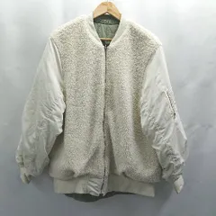 ◇ ⊇ earth music&ecology リバーシブル 長袖 ジャンパー サイズL アイボリー系 レディース E  【1503310014488】