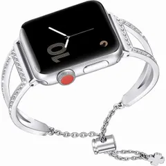 キラキラ バンド Apple Watch 41mm 40mm 38mm ベルト 可愛い（シルバー）