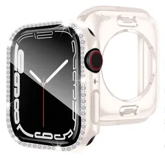 【新着商品】耐衝撃 ケース ケース apple ケース アップルウォッチ watch アップルウォッチ 前後の保護 カバー カバー 1 全面保護 in 2 装着簡単 ガラスフィルム キラキラ 高耐久 防水 45mm 高透過率 9/8/7 Series PC素材