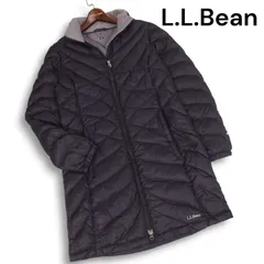 L.L.Bean エルエルビーン 秋冬★ ナイロン ロング ダウン コート Sz.M レディース 黒 アウトドア