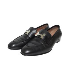 2025現行エルメス HERMESモカシン パリ黒ローファー37約24前後