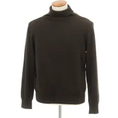 【中古】ルトロワ Letroyes ハイゲージ ウール タートルネック ニット ダークオリーブブラウン【サイズL】【メンズ】のサムネイル