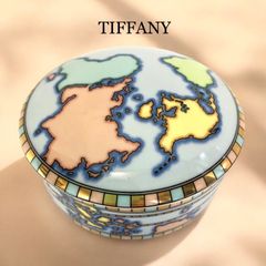 TIFFANY   ティファニー　お菓子入れ　地図柄