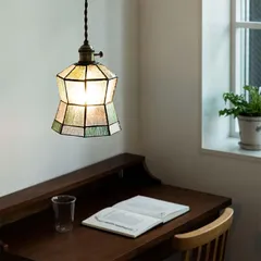 ペンダントライト 北欧 おしゃれ 照明器具 1灯 ダイニング ガラス ステンドグラス アンティーク 照明 天井照明 レトロ 和室 モダン led 電気 マヒナ
