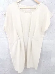 ◇ Doux archives ドゥ アルシーヴ フレンチスリーブ 膝丈 チュニック ワンピース M ベージュ マルチ *  【1002797436375】のサムネイル