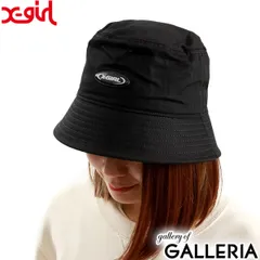 エックスガール バケットハット レディース X-girl バケハ ハット ブランド 春 夏 秋 冬 深め BROKEN OVAL LOGO BUCKET HAT 105233051009 BLACK