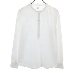 GAP ギャップ チェック柄 長袖 プルオーバー シャツ L ホワイト ブラウス レディース 古着