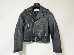 セリーヌ　フィービー期　ジャケット　ショート丈　ライダース　ネイビー　ウール　S CELINE フィービー期 名作 ライダースジャケット 40 - メルカリ