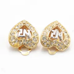 ニナリッチ ラインストーン ゴールド ネックレス ハート型 イヤリング 2000000 NSK KRK