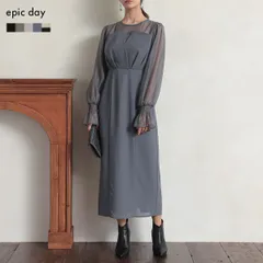 ドレス ワンピース 結婚式 オケージョンドレス パーティードレス ミモレ丈 ビスチェ風 20代 30代 フォーマル レディース ダークカーキ epic day 300068