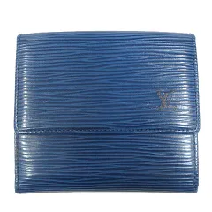 ルイヴィトン LOUIS VUITTON エピ ポルトモネ ビエ カルトクレディ 財布 Wホック ブルー系 ウォレット ☆AA★
