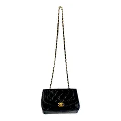 極 美品 シール有 4番台 CHANEL シャネル マトラッセ ターンロック パテントレザー 本革 ハンドバッグ ミニ トートバッグ ブラック 07533