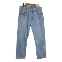 90年代 USA製 Levi's リーバイス 501 デニムパンツ ライトブルー (メンズ W33 L30) 中古 古着 R7135
