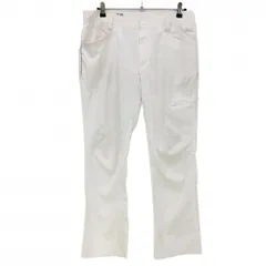 アディダス パンツ 白×シルバー ドット3ライン 膝裏パンチング CLIMACOOL  メンズ 88 ゴルフウェア adidas